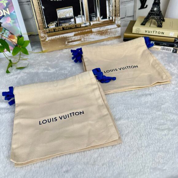 Louis Vuitton Drawstring Dust Bag Fit Compact Accessories 8” X 7.75” EXCELLENT - Picture 2 of 4